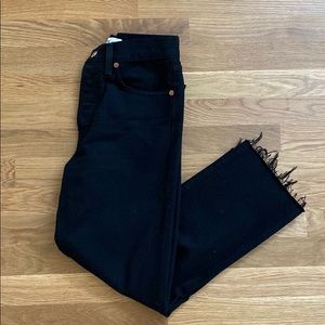 Redone straight leg jeans size 24 black